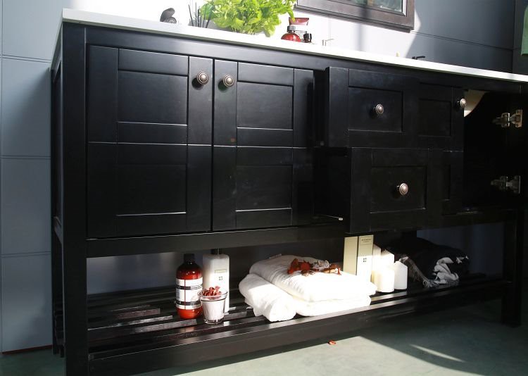 60 inch double sink vanity with quartz top