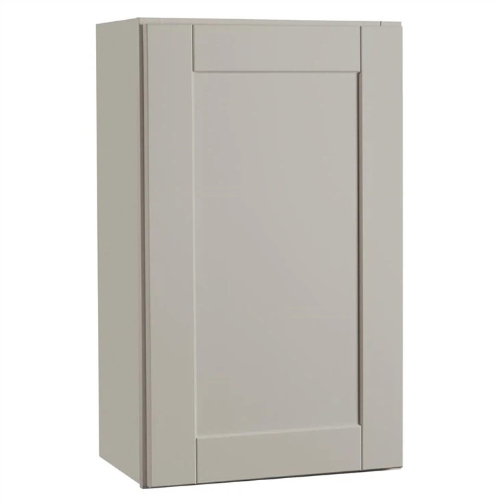 18 inch wide kitchen wall cabinet gray color