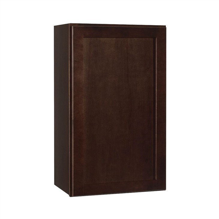 18 inch wide kitchen wall cabinet espresso color